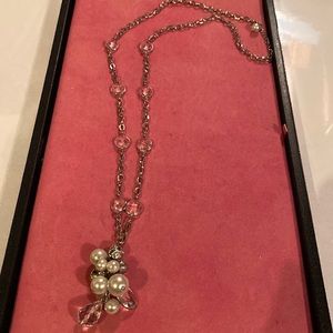 Pearl and crystal necklace